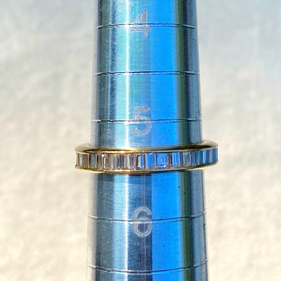 GORGEOUS Estate Ring Wedding Band Diamond Gold 14K Vintage - Picture 3 of 9